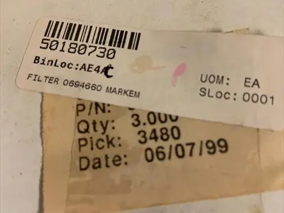 Used MARKEM IMAJE 0694660 Filters Ohio US | Surplus Asset Holdings #1262618