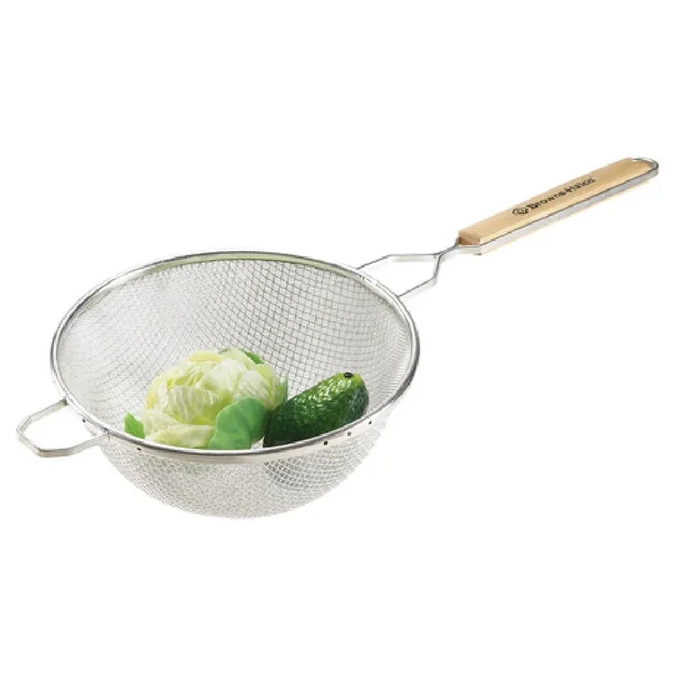 New | in-Stock Browne New Browne Double-Mesh Strainer - Fine (8" bowl) (8098) Strainers/Shakers-Food Illinois US | Falcon Restaurant Supply #1375041