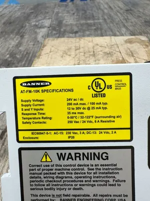 Used BANNER AT-FM-10K Misc Electrical & Power Parts South Carolina US | ESS Industrial Equipment Sales #1306273