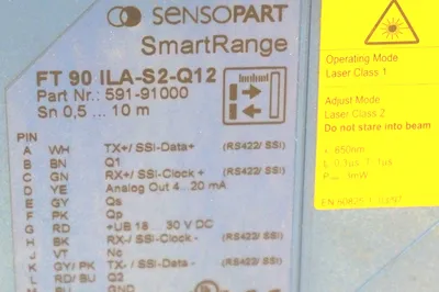 USED SENSOPART FT90-ILA-S2-Q12 INFRARED SENSOR FT90ILAS2Q12