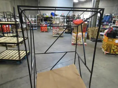 Welded Black Metal Frame Built to Fit Onto Pallets with Angled Roof - Perfect for Projects