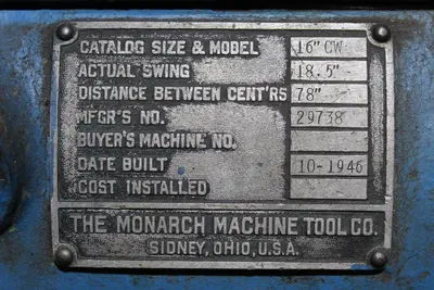 1946 MONARCH 29738 LATHE | Levy Recovery Group (12)