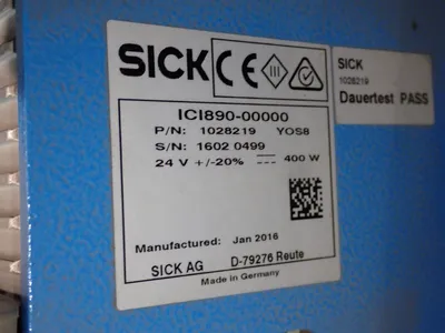 Used 2016 SICK ICI89000000 Light Source Equipment Ohio US | HGR 24 #798814
