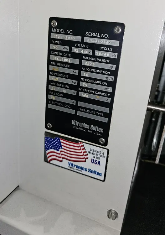 2004 VITRONICS SOLTEC XPM2-1030 REFLOW OVEN Reflow Oven | Tekmart International Inc.