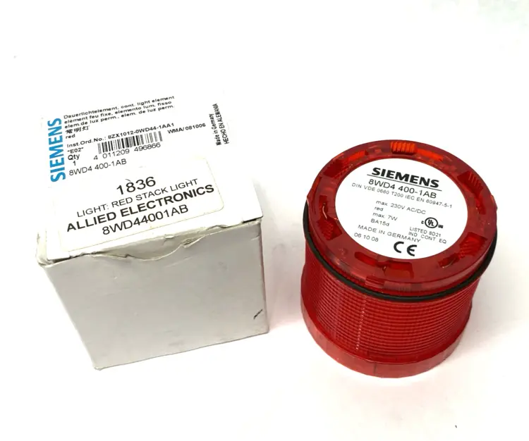 New | in-Stock Siemens SIRIUS 70mm Steady Stack Light Element Red, 230V Light Source Equipment Michigan US | Maverick Industrial Sales #1400589