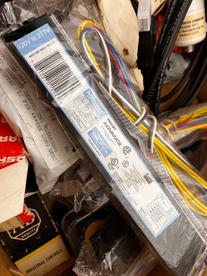 Box of Industrial Electrical Parts and Controls Including Allen-Bradley, Relays, Adapters, and Connectors