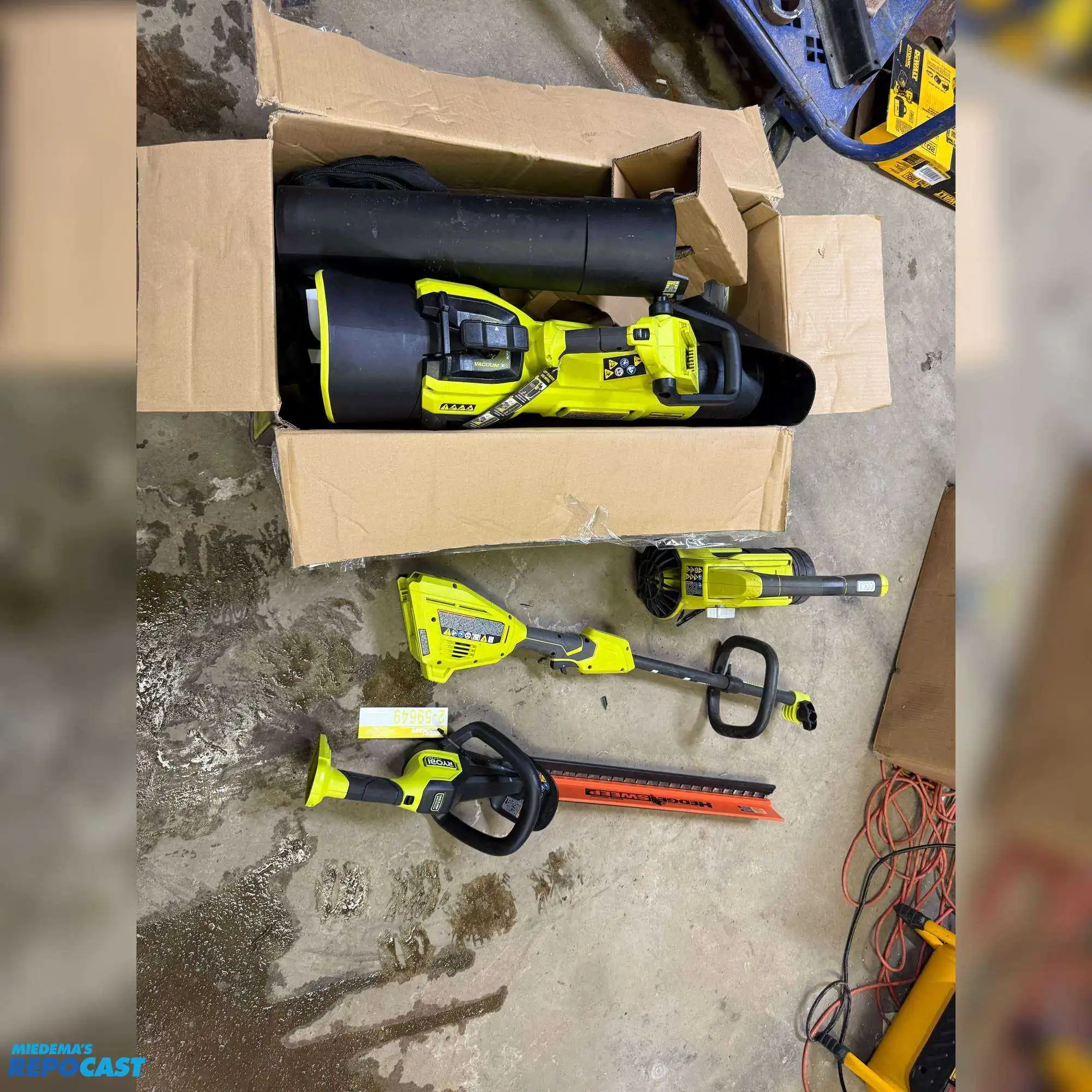 lot of ryobi cordless power tools no batteries unable to test