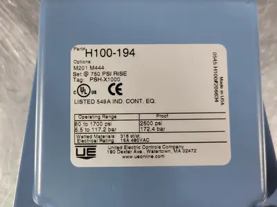 NEW UNITED ELECTRIC H100-194