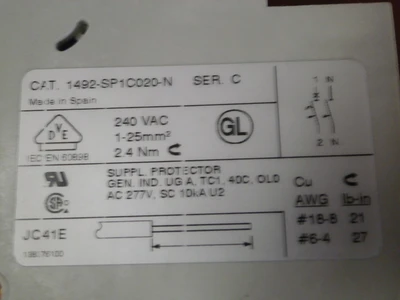 USED Allen-Bradley 1492-SP1C020-N