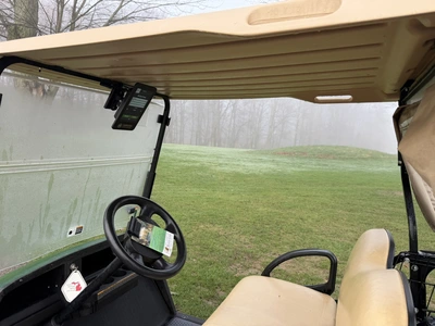 (1) 2019 E-Z-Go EFI golf cart with a Kawasaki gas engine, model 657061G01, includes canopy, fold-dow...