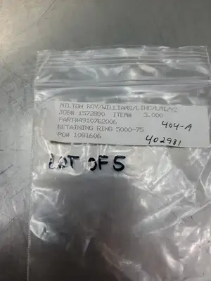 Milton Roy 4910762006 Retaining Ring, (5000-75), Lot of 5. 6B-26