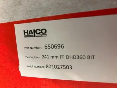 Used HALCO 9-1/2” HALCO DHD 360 HAMER BIT Other Cutting Tools Pennsylvania US | East West Machinery & Drilling #1417507