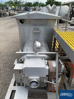 USED APV 10" x 90" APV Discharge Screw Conveyor, S/S, 20 HP