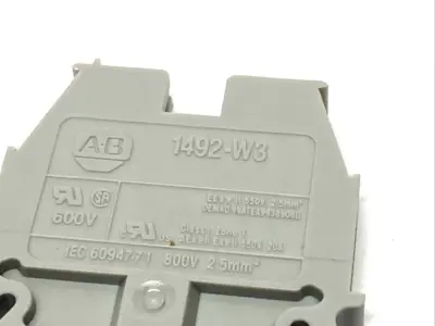 1492-W3 | Allen Bradley  Ser. B Feed-Through Terminal Block 2.5mm², Gray BOX OF 50 - New