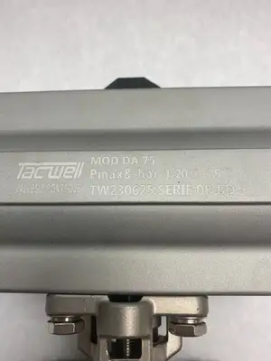 USED TACWELL SPRING-RETURNED PNEUMATIC ACTUATOR VALVE 2" DOUBLE ACTING