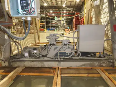Allegheny Hydraulic Tote Tipper Paper Shredder Hopper Dump Feed Conveyor 460V