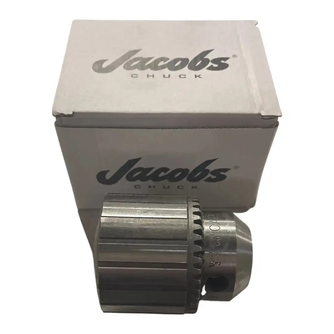 Jacobs 3B 1/2-20 Plain Bearing Heavy Duty Keyed Chuck 1/8" to 5/8" Cap 33350