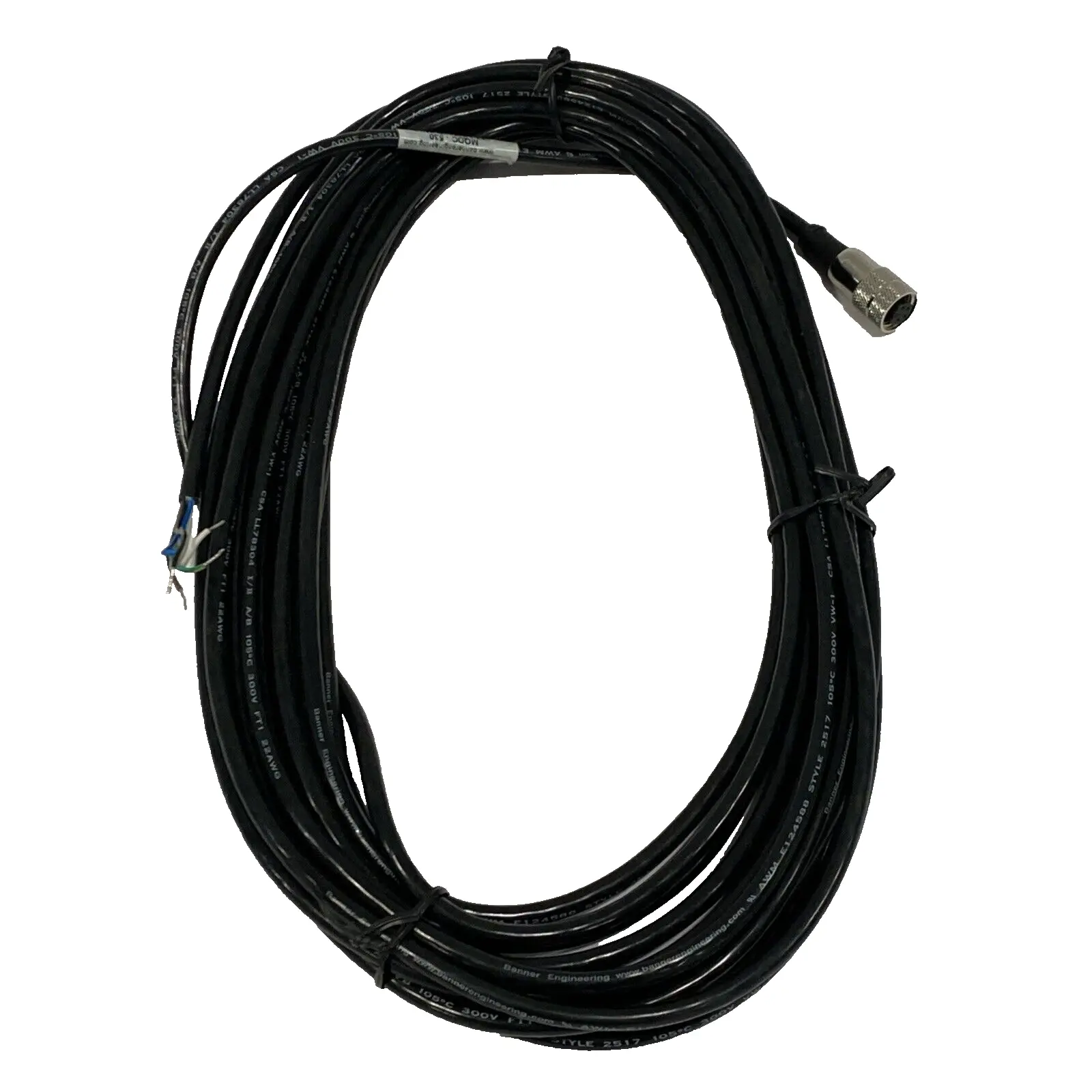 New | in-Stock Banner Cordset 1/2" Female 5-Pin to Pigtail, Straight, 9m Black 75640 Connector Accessories Michigan US | Maverick Industrial Sales #1468066