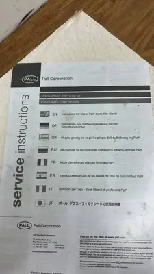 Pall Seitz EK Depth Filter Sheets Model M599 400x400mm Pack of 25