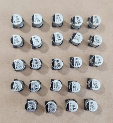 *NEW* [24] Aluminum Electrolytic Capacitor Surface Mounted 341 100 63B +Warranty