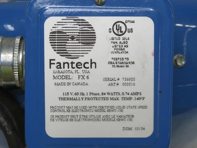 Used FANTECH _UNKNOWN_ Electronic Component Fans Texas US | OCO Industrial #1676454