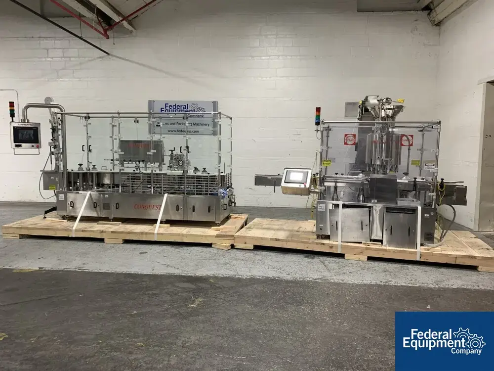 USED Capmatic Capmatic Inline Vial FIlling Line, Model Conquest FS8