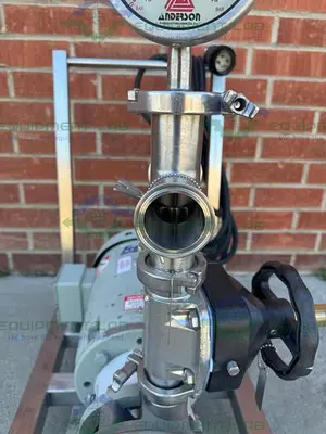 USED FRISTAM CENTRIFUGAL PUMP SKID W/ BALDOR RELIANCE 7.5 HP MOTOR 208/460V