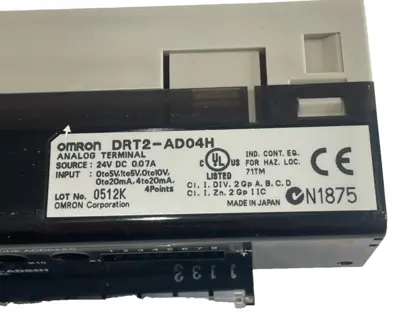 NEW OMRON DRT2-AD04H ANALOG TERMINAL 24V DC DRT2AD04H