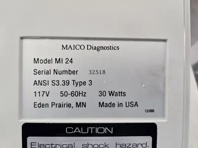Used MAICO MI 24 Audiometers / Tympanometers California US | Surplus Service #1407028