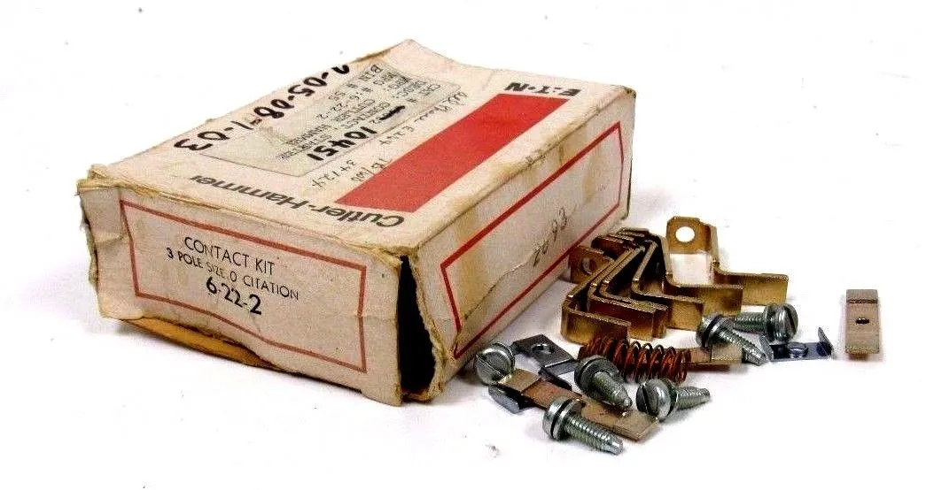 NEW CUTLER HAMMER 6-22-2 CONTACT KIT 3 POLE SIZE 0 CITATION 6222