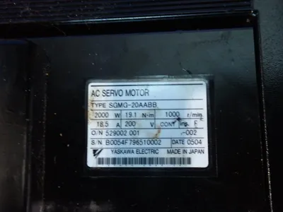 Used 2005 YASKAWA ELECTRIC SGMG20AABB Servo Motors | HGR 24 #730924