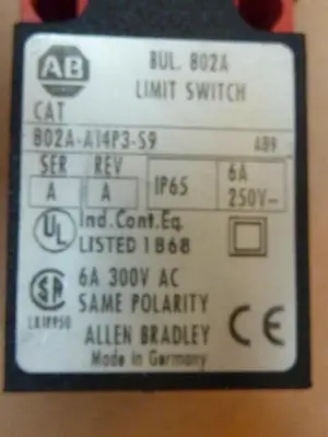 USED ALLEN BRADLEY 802A-A14P3-S9 SER A