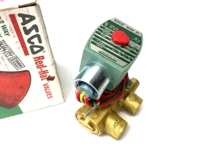 New | in-Stock ASCO RED HAT 3-WAY NORMALLY CLOSED SOLENOID VALVE 1/4" PIPE 20778 Solenoid Valves Michigan US | Maverick Industrial Sales #1090913