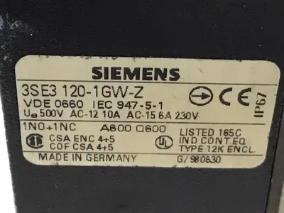 USED SIEMENS 3SE3 120-1GW-Z