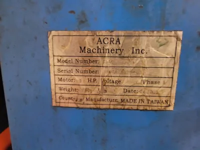 2021 ACRA BS 330 SSA Horizontal Band Saws (Semi-Automatic) | Myers Technology Co., LLC (7)