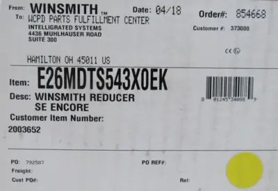 NEW WINSMITH E26MDTS543X0EK GEAR REDUCER 30:1