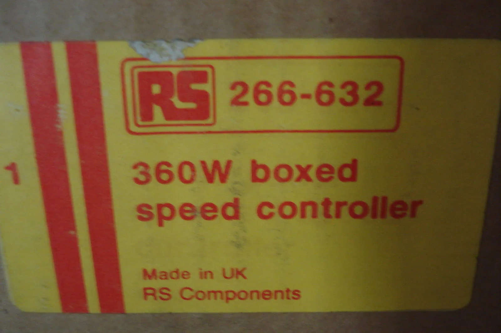 NEW RS 266-632 DC MOTOR SPEED CONTROLLER 360W