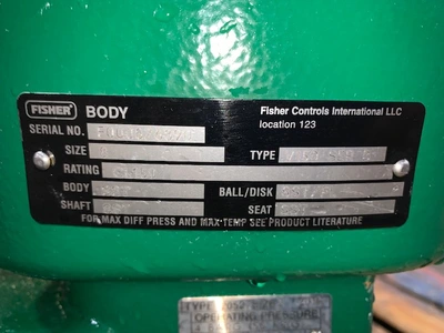 8" -150# Fisher V-Ball Control Valve, Stainless, Year 2015 , Great Condition!