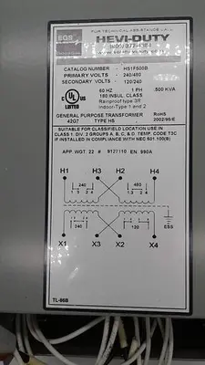 Used EGS _UNKNOWN_ Transformers | ND Industrial Surplus #1225196