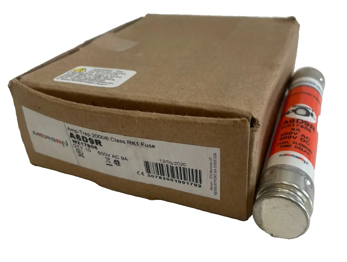 NEW MERSEN A6D9R CLASS RK1 FUSES 9AMP 600V LOT OF 9