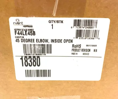 New | in-Stock Hoffman nVent 45 Degree Elbow Lay-In Wireway, Inside Open Gray Steel Electrical Fittings Michigan US | Maverick Industrial Sales #1398202