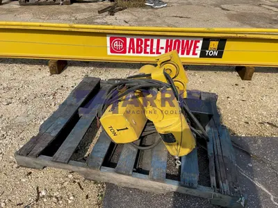 ABELL-HOWE 1 Ton Wall Mount Jib Crane w/ 1 Ton Hoist