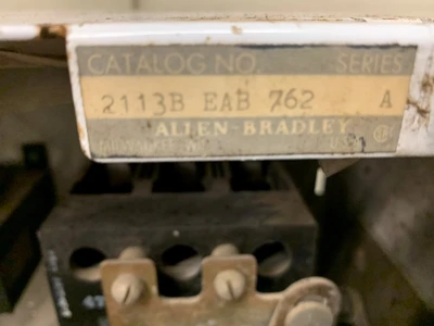 USED ALLEN BRADLEY 2113B EAB 762 SERIES A