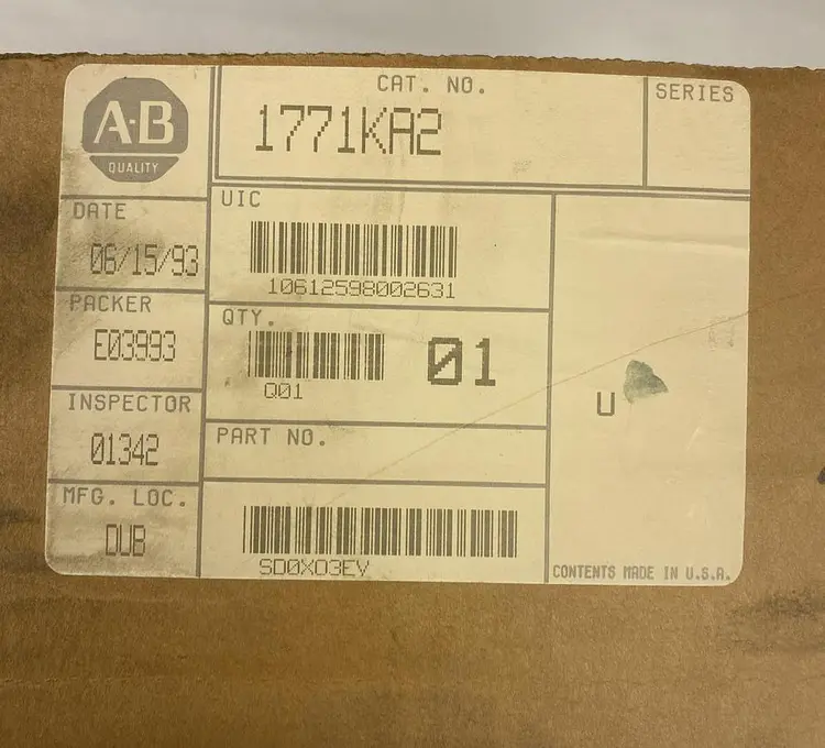 Used ALLEN-BRADLEY 1771KA2 Industrial Controls Ohio US | Surplus Asset Holdings #1238673
