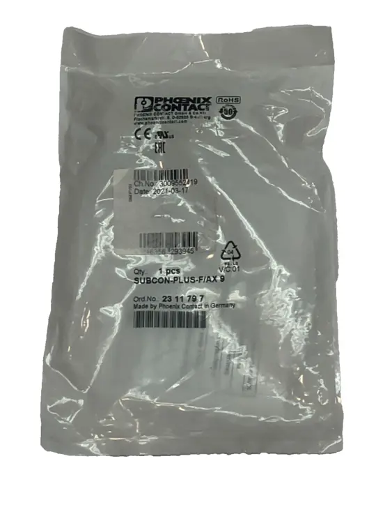New | in-Stock PHOENIX CONTACT D-SUB BUS CONNECTOR 9-POS FEMALE 2311797 Connector Accessories | Maverick Industrial Sales #1102907