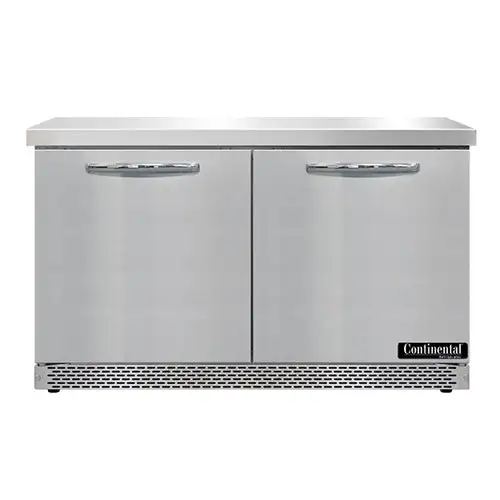 Continental SW48N-FB 48" Worktop Refrigerator W/ (2) Sections, 115v