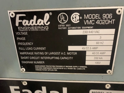 2001 FADAL 4020HT Vertical Machining Centers | PM Machines (8)