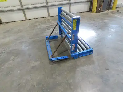 EMI 34" x 39" Spring Loaded Walk-Thru Gravity Conveyor Gate 1.9" Roller 31"BF