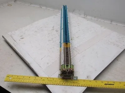 Weidmuller WDU 4 Feed Thru Terminal Contact Block Assembly 100+ DIN Rail Mounted