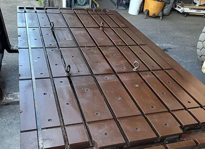 FLOOR PLATES USED T-SLOTTED LAYOUT TABLE  66"W X 122"L X 7"H Boring Mill Tooling | Cleveland Machinery Sales, Inc. (2)